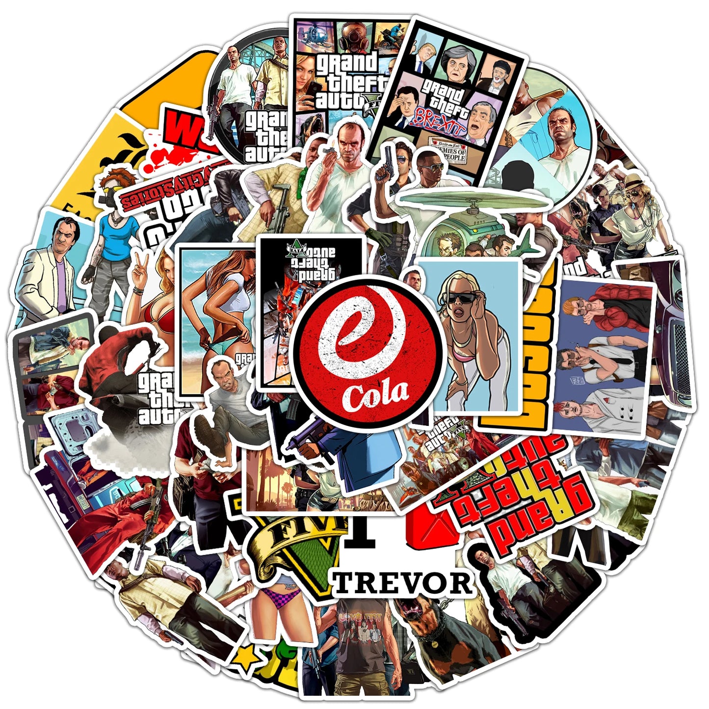 50 Stickers GTA Officiel