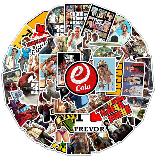 50 Stickers GTA Officiel
